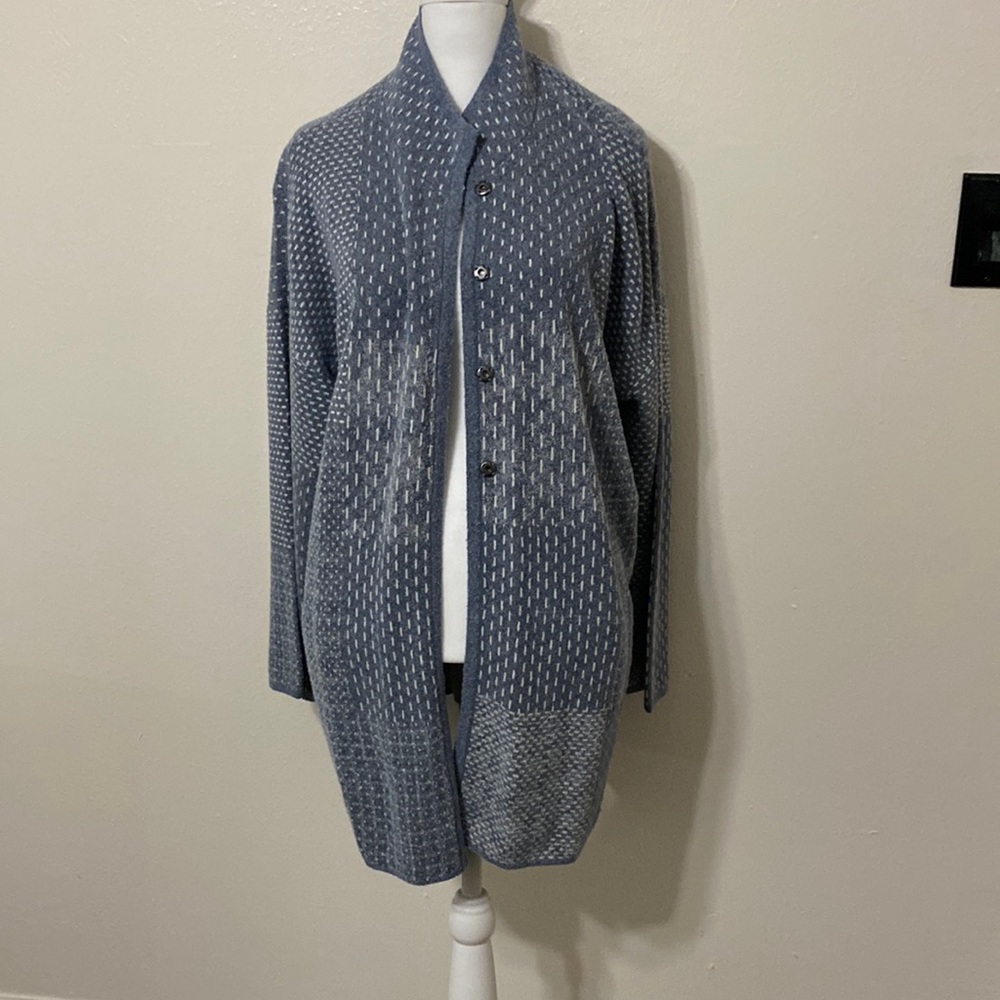 Jjill long warm NWT Cardigan in patchwork design size LP